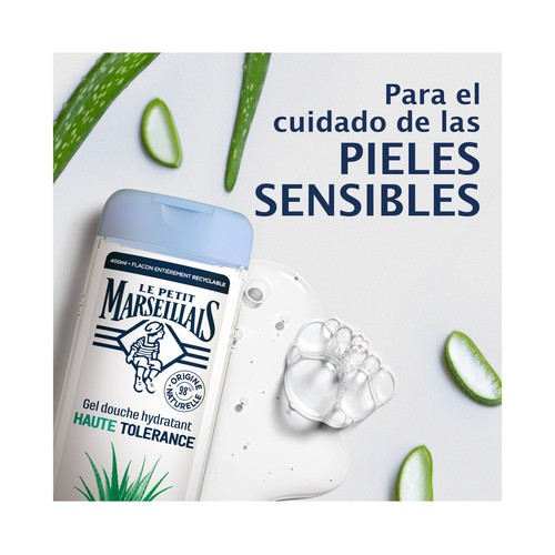 LE PETIT MARSELLAIS Gel para baño o ducha calmante con aloe vera, para bebés y pieles sensibles 400 ml.