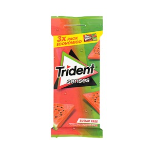 TRIDENT Chicles tableta sabor sandía Senses, 69 g.