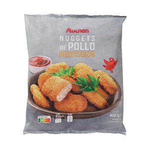 AUCHAN Nuggets de pollo rebozados y ultracongelados 400 g Producto Alcampo.