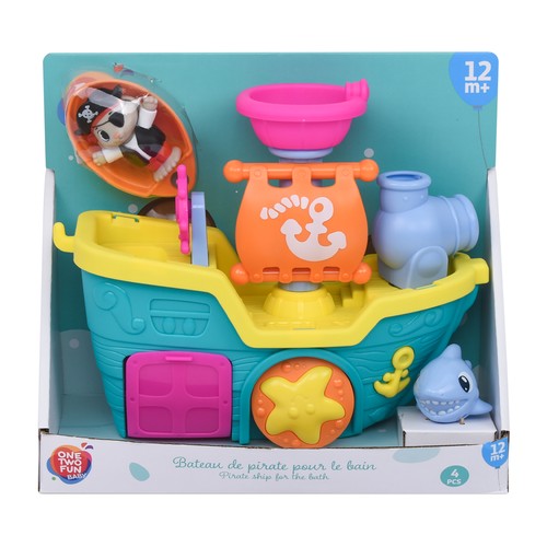 Barco Pirata lanza agua ideal para el baño +12 Meses ONE, TWO FUN Baby