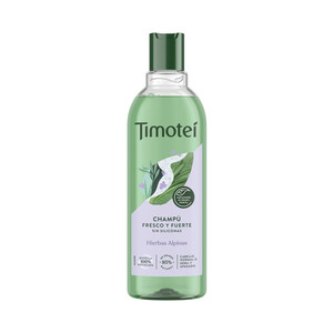 TIMOTEI Champú con extracto de hierbas alpinas, para cabello normales o débiles y apagados TIMOTEI Fresco y fuerte 400 ml.