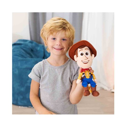 Peluche 25cm Woody, Toy Story 5 Pixar, suave y detallado. SIMBA.