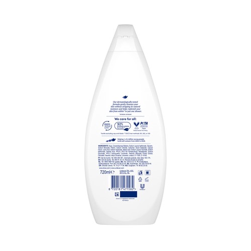 DOVE Gel renovador para baño o ducha con extracto de rosa y peonia 720 ml.
