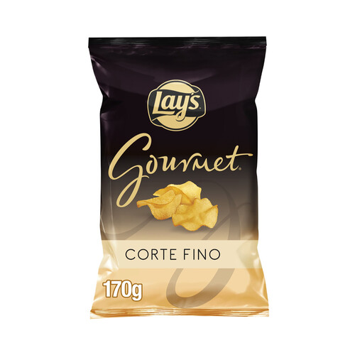 Patatas fritas lisas de corte fino LAY'S Gourmet bolsa de 150 g.