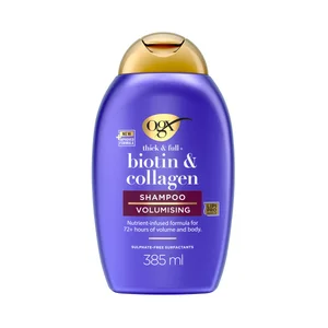 OGX Biotin & collagen Champú voluminizador de Biotina y colágeno, para 72 horas de volumen 385 ml.