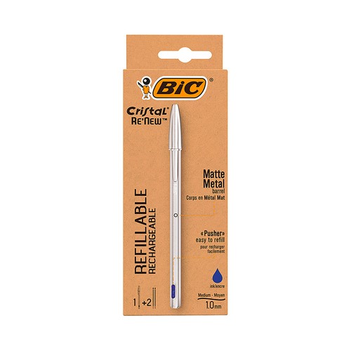 Boli cristal renew 70 aniv azul +2recrecambios. BIC. 997202