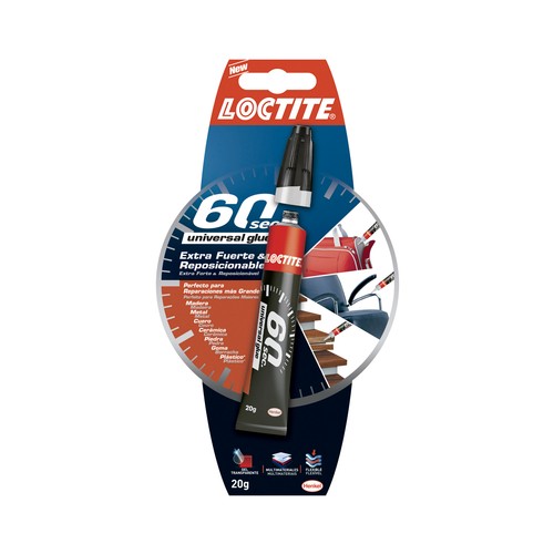 Pegamento universal LOCTITE 60 Segundos, 20grs.