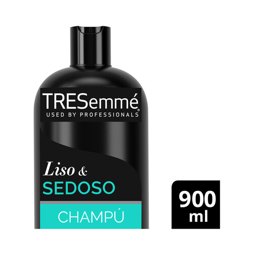 TRESEMMÉ Champú con aceite de argán y proteínas de seda, para cabellos secos o encrespados TRESEMMÉ Liso y sedoso 900 ml.