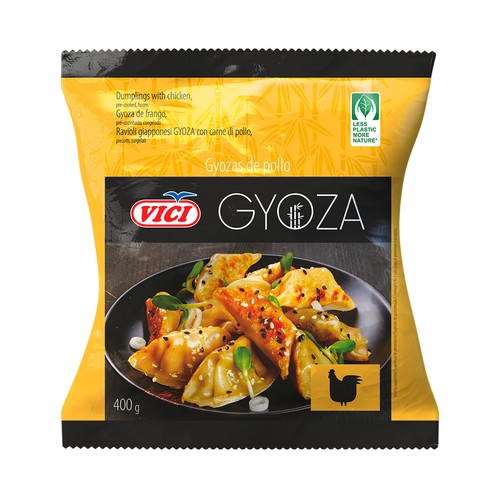 VICI Gyozas precocinadas y congeladas rellenas de pollo 400 g.