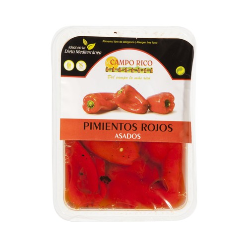 CAMPO RICO Pimientos rojos enteros y asados CAMPO RICO 500 g.