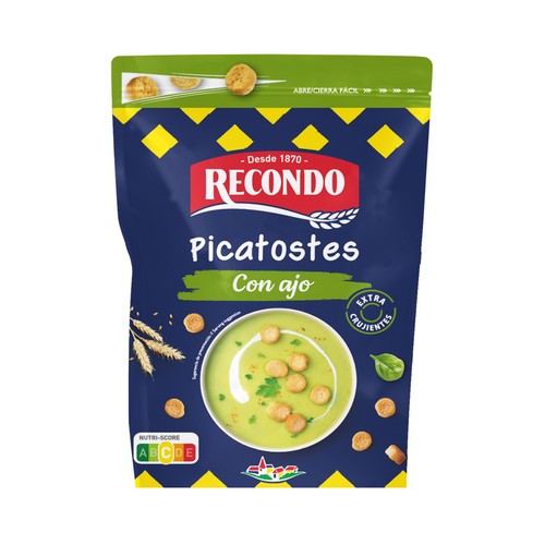 RECONDO Picatostes con ajo, extra crujientes 80 g.