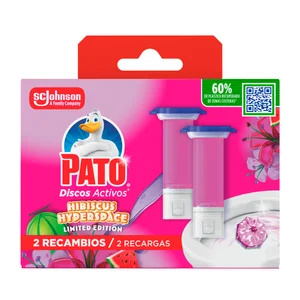 PATO Discos WC Recambio hibiscos 2X36ml