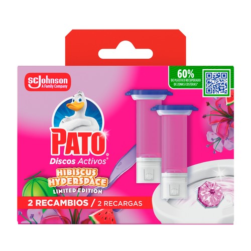 PATO Discos WC Recambio hibiscos 2X36ml