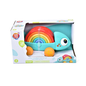 Imagen de Juguete de camaelón arcoiris apilable, +18 mese, ONE TWO FUN.