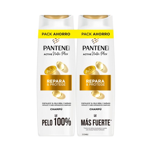 PANTENE Pro-v repara & protege Champú fortificante para cabellos débiles y dañados 2 x 325 ml.