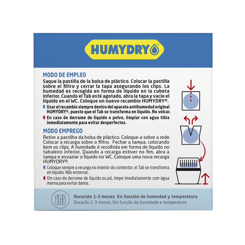HUMYDRY Recambio antihumedad HUMYDRY TAB 500 g.