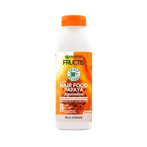FRUCTIS Acondicionador reparador con papaya, para cabellos dañados FRUCTIS Hair food de Garnier 350 ml.