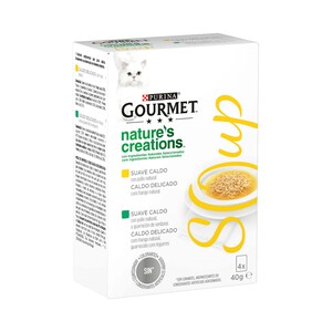PURINA GOURMET Comida para gatos húmeda sabor a pollo, natural Soup PURINA GOURMET 4 uds. 40 g.