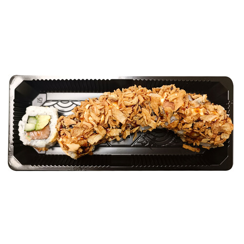 Maki California de Salmón cubiertos de cebolla frita SUSHI GOURMET 6 uds.