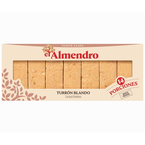 EL ALMENDRO Porciones de turrón blando 420 g.