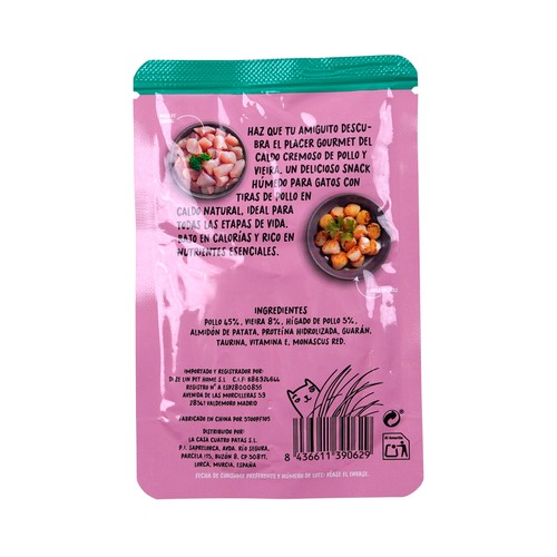 COCOSI Caldo de pollo y vieira para gatos - 40g.
