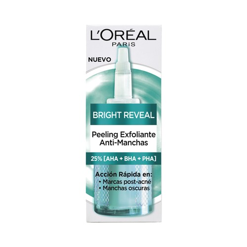 L´ORÉAL PARIS Bright reveal Peeling facial exfoliante, con acción anti-manchas 25 ml.