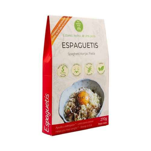 THE KONJAC SHOP Espaguetis de konjac, que ayudan a adelgazar, listo para comer 270 g.