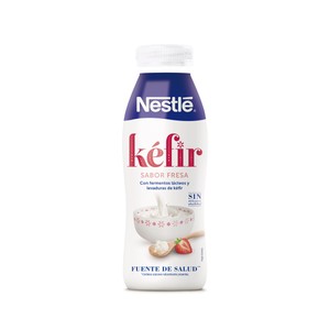 Imagen de NESTLÉ Kéfir líquido con sabor a fresa, sin azúcares añadidos 499 ml.