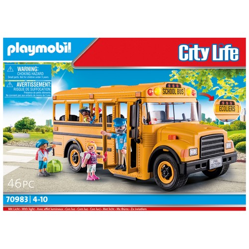 PLAYMOBIL City Life 70983 Autobús Escolar 46 Piezas +4 Años