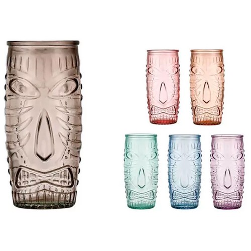 Vaso alto tiki 600ml colores. LA MEDITERRANEA