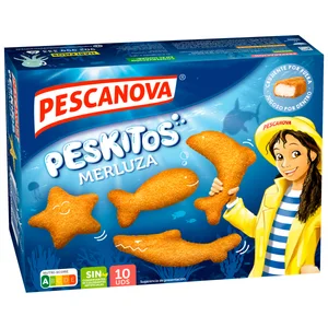 PESCANOVA Peskitos Merluza empanada con forma de peces 10 uds.