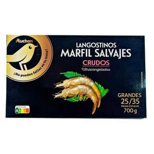 Imagen de ALCAMPO GOURMET Langostinos crudos 25 / 35, salvajes y ultracongelados ALCAMPO GOURMET 700 g.