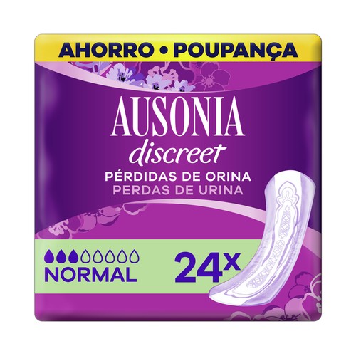 AUSONIA Compresas para pérdidas de orina normal AUSONIA Discreet 24 uds.