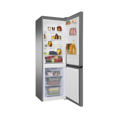 Frigorífico combi 186cm FAGOR 3FFK6636X inox, No Frost, clasificación energética: E, H: 186cm, A: 59,5cm, F: 60cm, capacidad total: 293L.