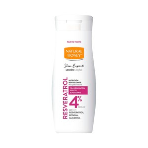 Loción corporal resveratrol Skin Expert Natural Honey 330 ml.