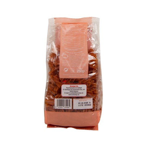 PRODUCTO ALCAMPO Espirales de lentejas PRODUCTO ALCAMPO 250 g.