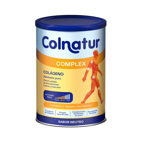 COLNATUR Complex Complemento alimenticio en polvo a base de colágeno asimilable puro, con sabor neutro 330 g.