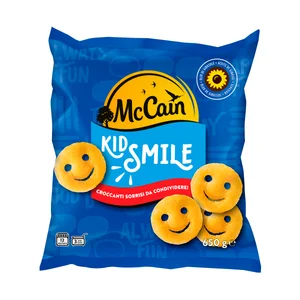 McCAIN Patatas prefritas ultracongeladas, con forma de caritas sonrientes Kid smile 650 g.