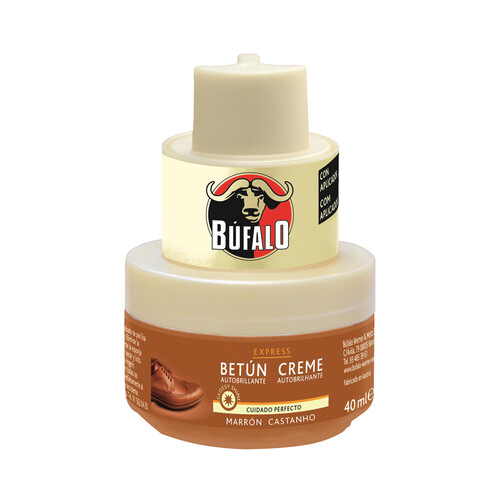 BÚFALO Crema con aplicador para calzado marrón BUFALO 40 mililitros