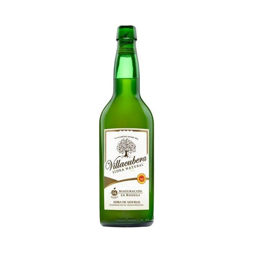VILLACUBERA Sidra natural tradicional con denominación de origen Sidra de Asturias VILLACUBERA botella de 70 cl.