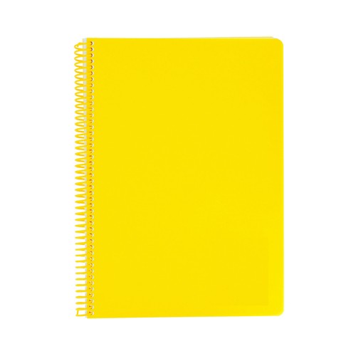 Cuaderno A5 polipropileno 80h 90gr, cuadrícula 3mm espiral surtido. AUCHAN