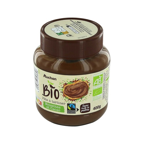ALCAMPO ECOLÓGICO Crema de cacao y avellanas ecológica, sin aceite de palma 400 g.