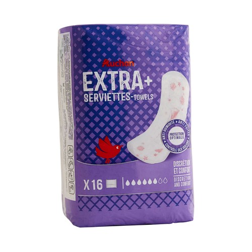 PRODUCTO ALCAMPO Compresas incontinencia extra +, para pérdidas severas de orina 16 uds.