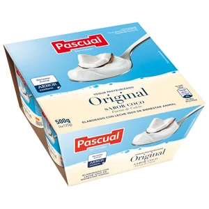 PASCUAL Yogur pasteurizado con sabor a coco PASCUAL 4 x 125 g.