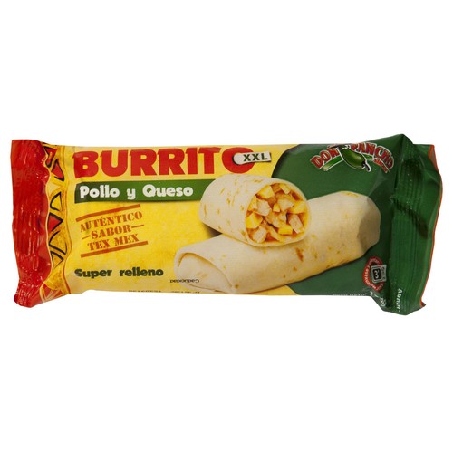 DON PANCHO Burrito xxl y super relleno de pollo y queso 170 g.