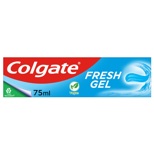 COLGATE Fesh gel Pasta de dientes con flúor para unos dientes fuertes y un aliento fresco 75 ml.