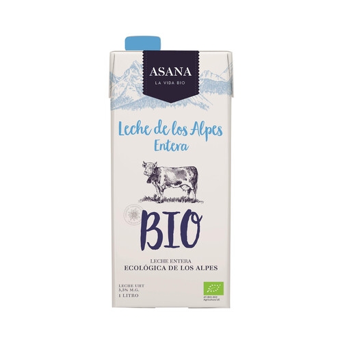 Leche de los Alpes entera ecológico ASANA 1 l.