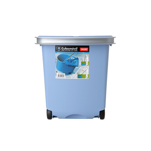 TATAY Cubo escurridor con ruedas azul 12 l. TATAY