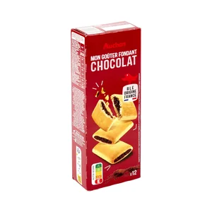 PRODUCTO ALCAMPO Galletas rellenas de chocolate fondant 225 g.