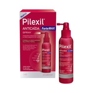 PILEXIL Forte max Spray tratamiento eficaz para frenar la caida progresiva del cabello 120 ml.